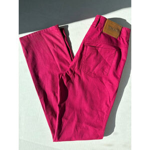 Women's Escada Magenta Gold Button Boot Cut Pants jeans US 6